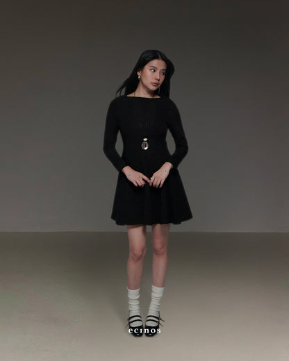 ECINOS - Paige Panel Wool Flared Dress
