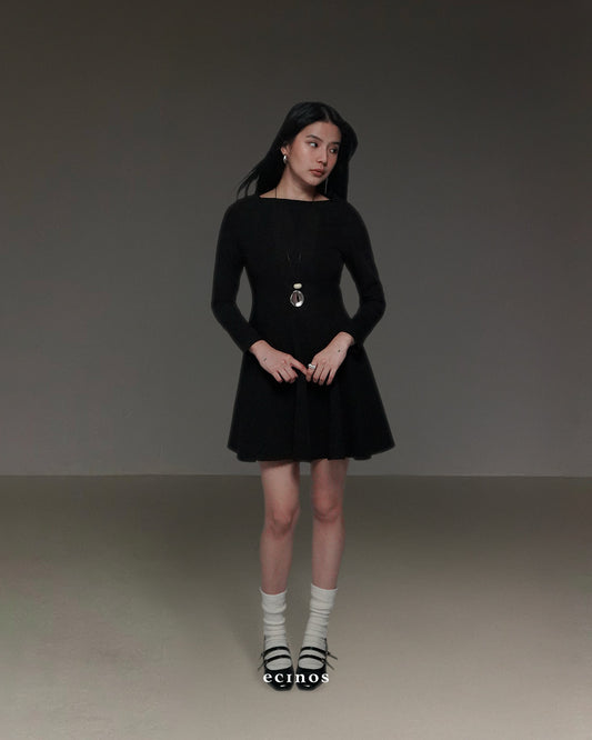ECINOS - Paige Panel Wool Flared Dress
