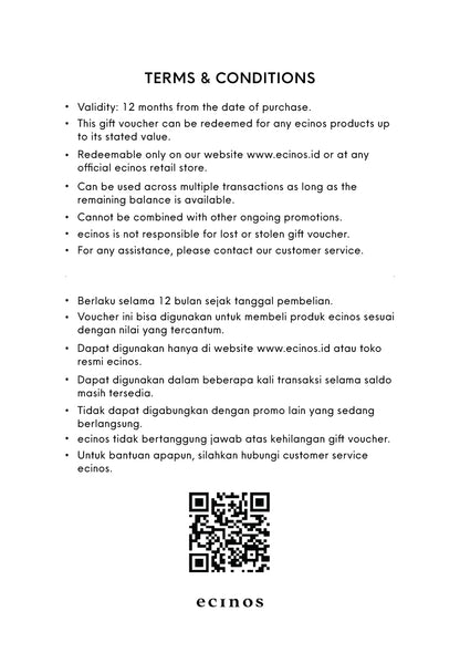 ECINOS Gift Voucher - Physical