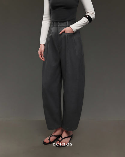 ECINOS - Joan Barrel Cotton Trousers
