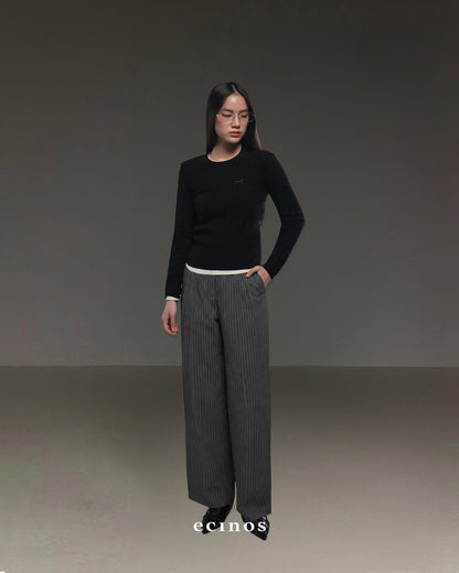 ECINOS - Harper Pleated Straight Trousers