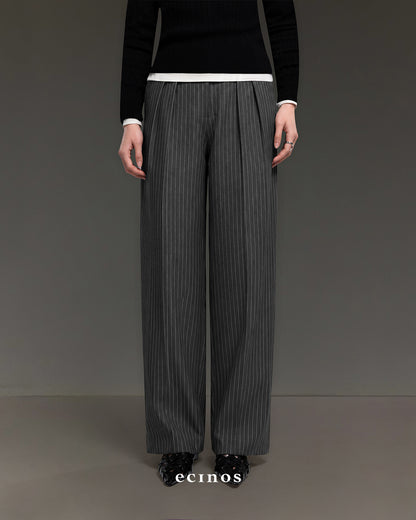 ECINOS - Harper Pleated Straight Trousers