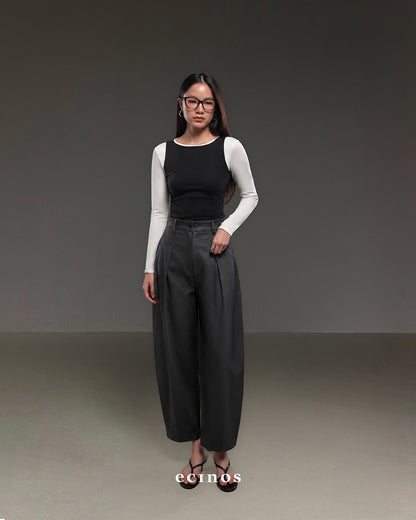 ECINOS - Joan Barrel Cotton Trousers