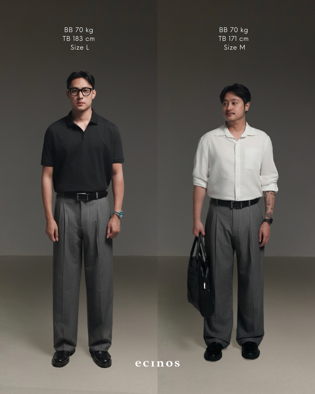 ECINOS MAN  - Harvey Pleated Straight Trousers