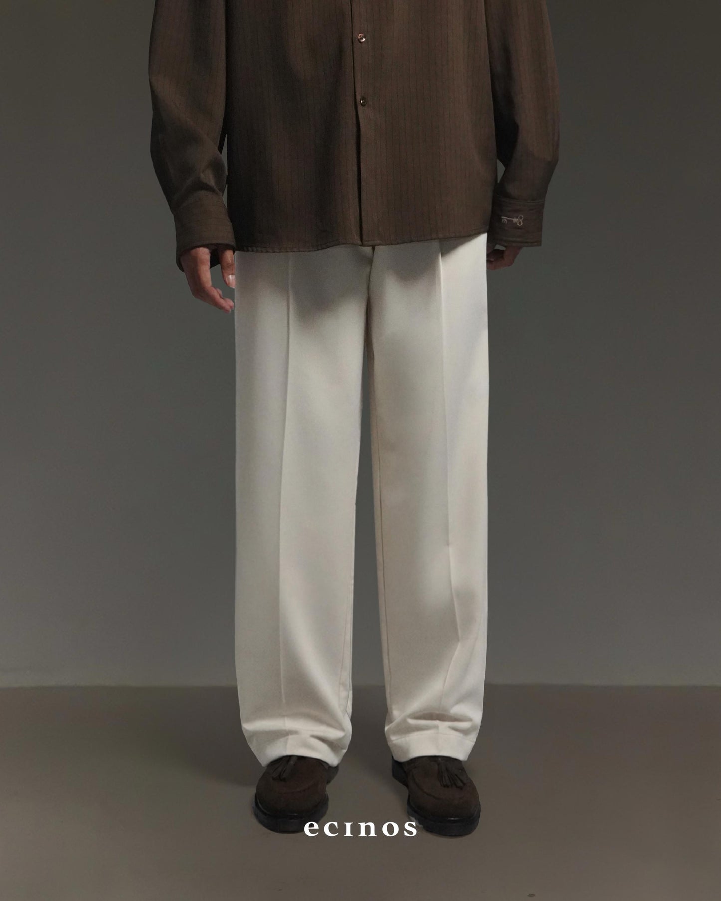 ECINOS MAN  - Harvey Pleated Straight Trousers