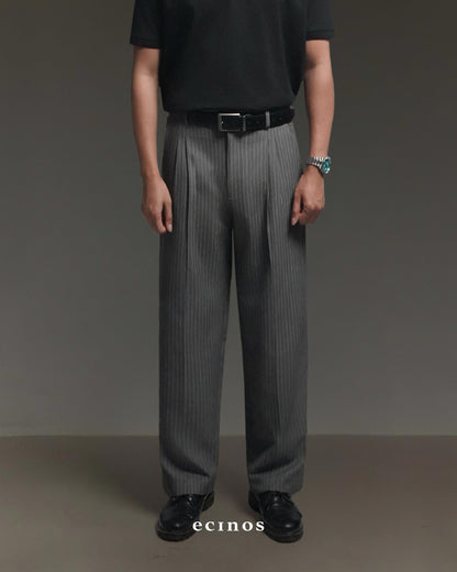 ECINOS MAN  - Harvey Pleated Straight Trousers