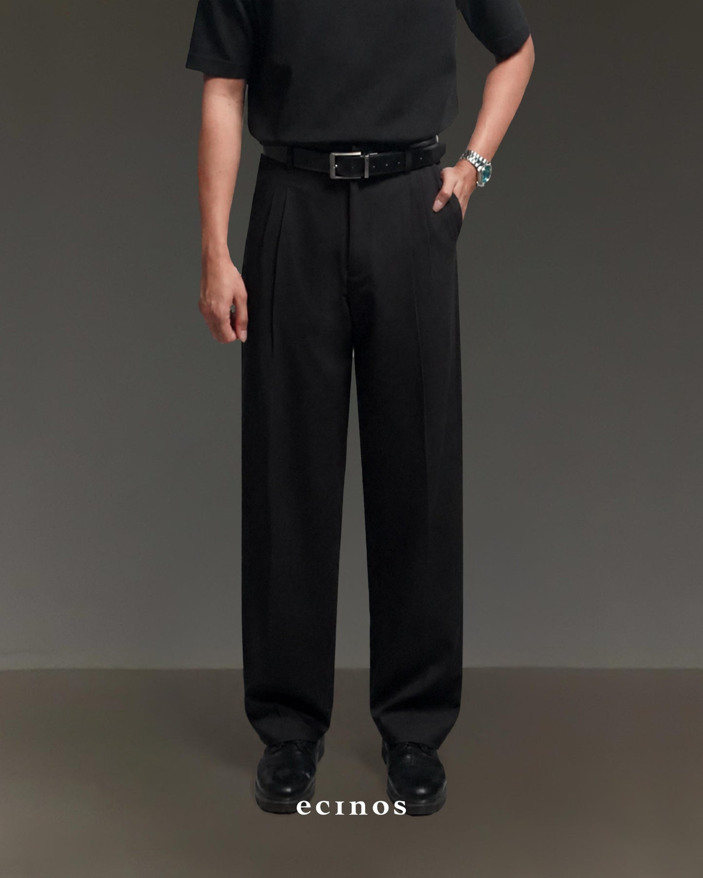 ECINOS MAN  - Harvey Pleated Straight Trousers