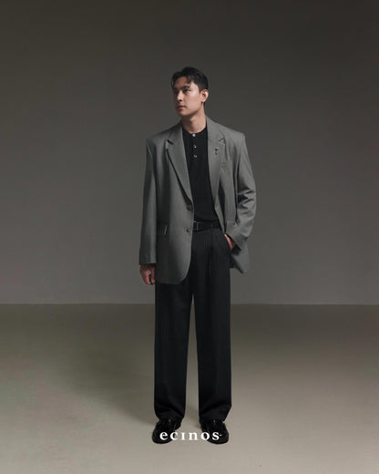 ECINOS MAN  - Harvey Pleated Straight Trousers