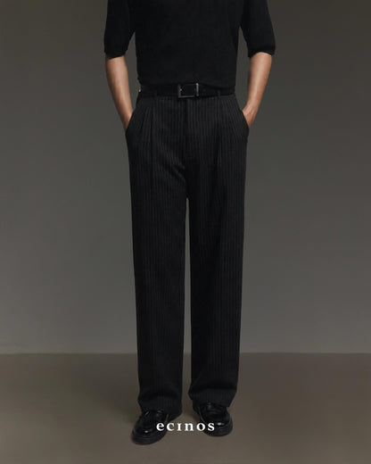 ECINOS MAN  - Harvey Pleated Straight Trousers