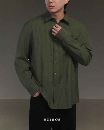 ECINOS Man - Striped Oversized Shirt (Man Version)
