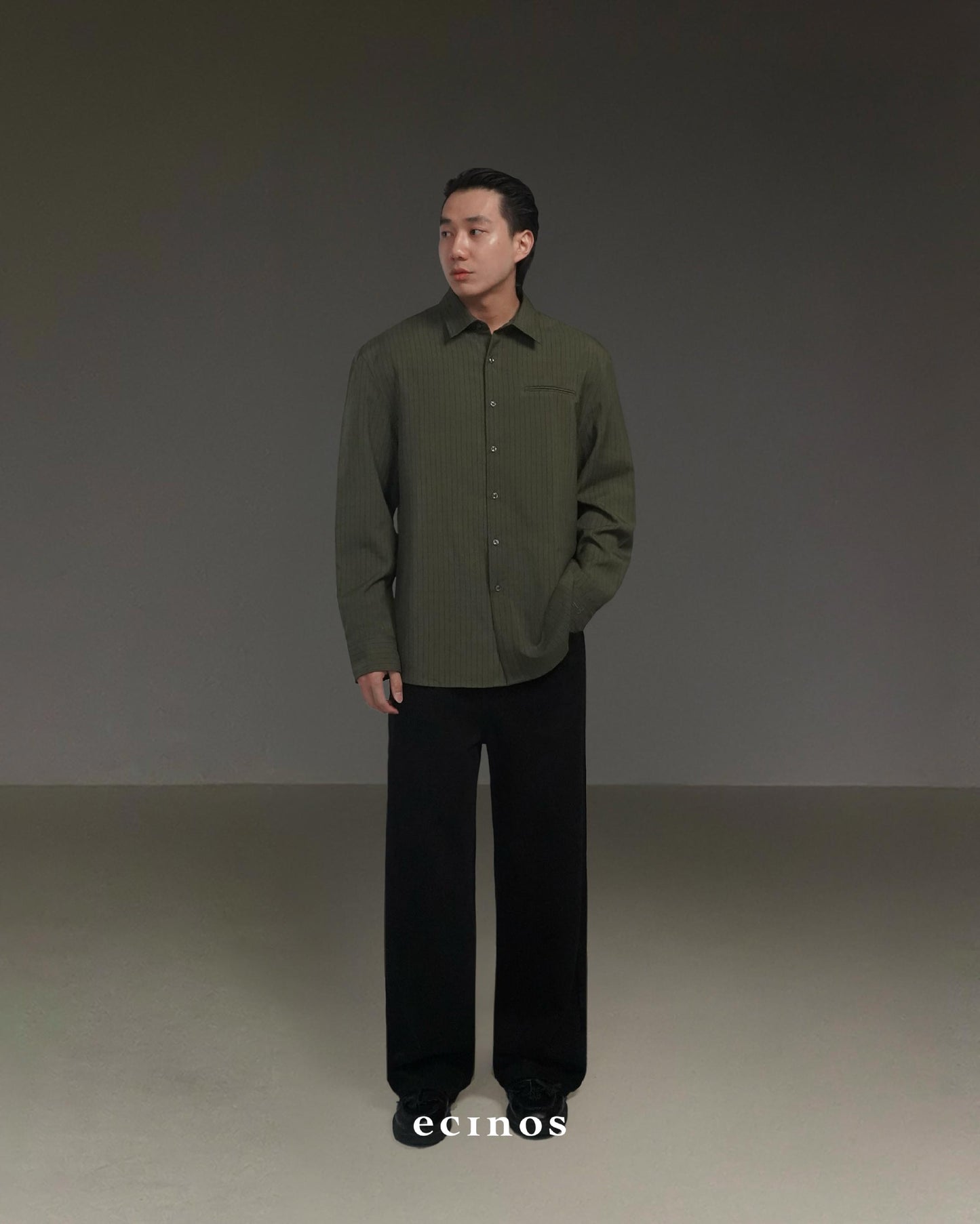 ECINOS Man - Striped Oversized Shirt (Man Version)