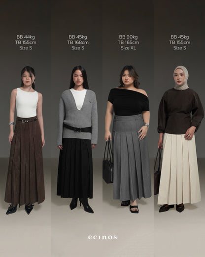 ECINOS - Elene Pleated Midi Skirt & Maxi Skirt