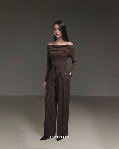 ECINOS - Pinstriped Museum Pants