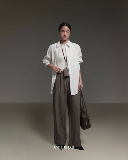 ECINOS - Pinstriped Museum Pants