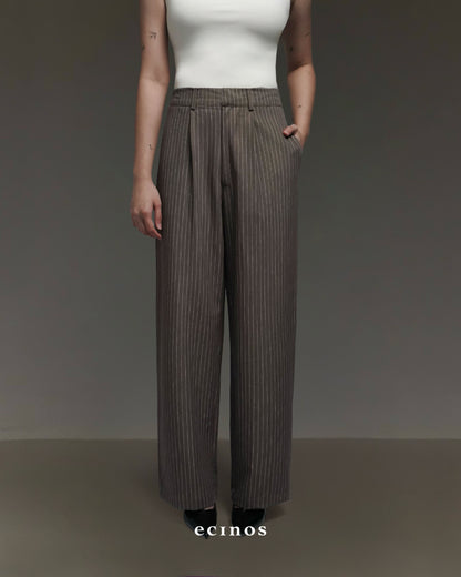 ECINOS - Pinstriped Museum Pants