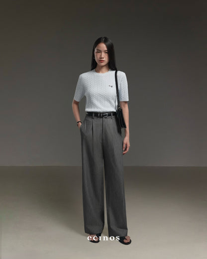 ECINOS - Pinstriped Museum Pants