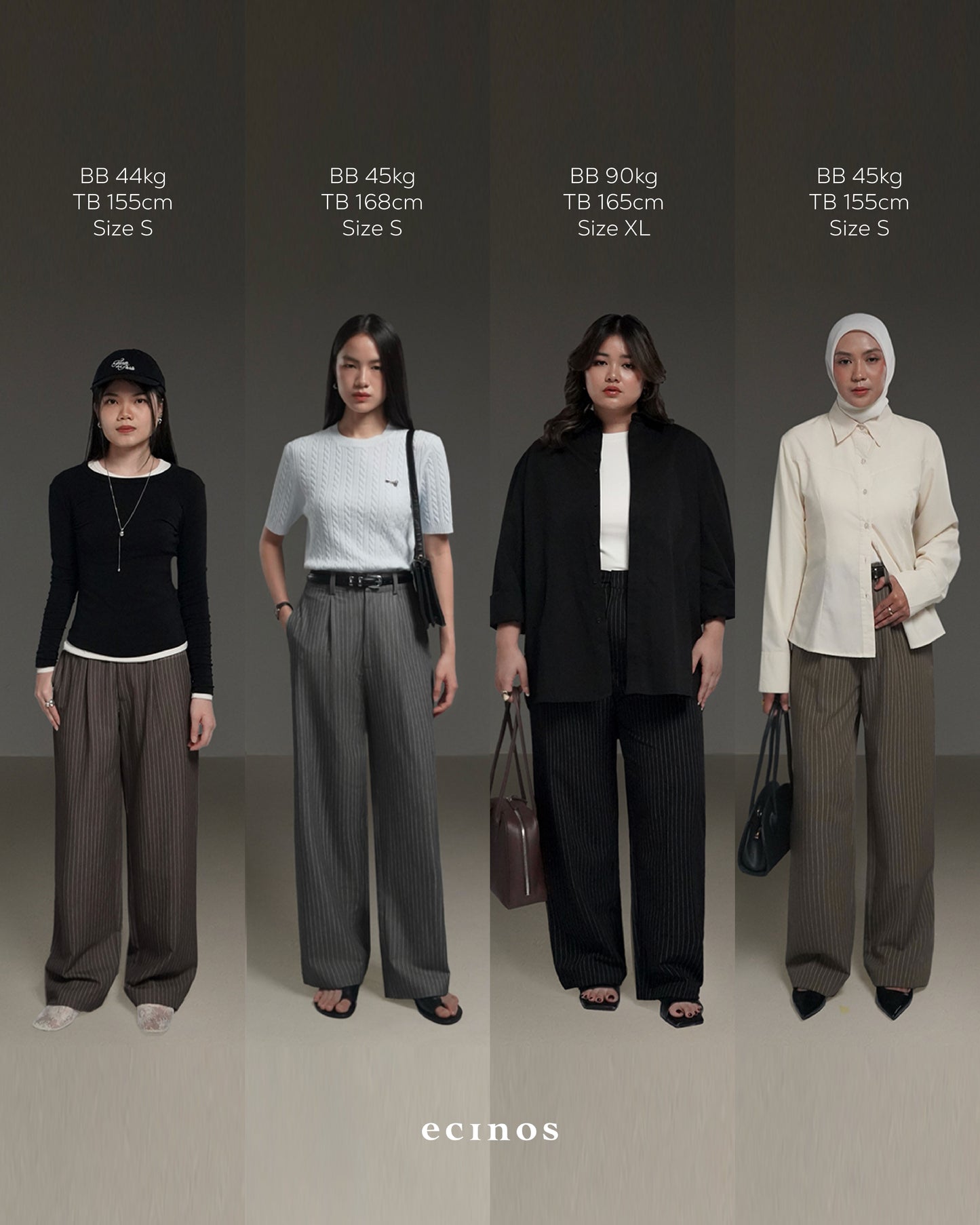 ECINOS - Pinstriped Museum Pants