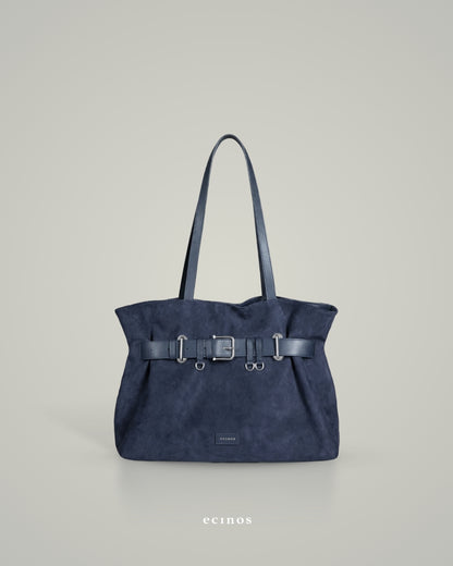 ECINOS Atelier - Dué Buckle Suede Bag