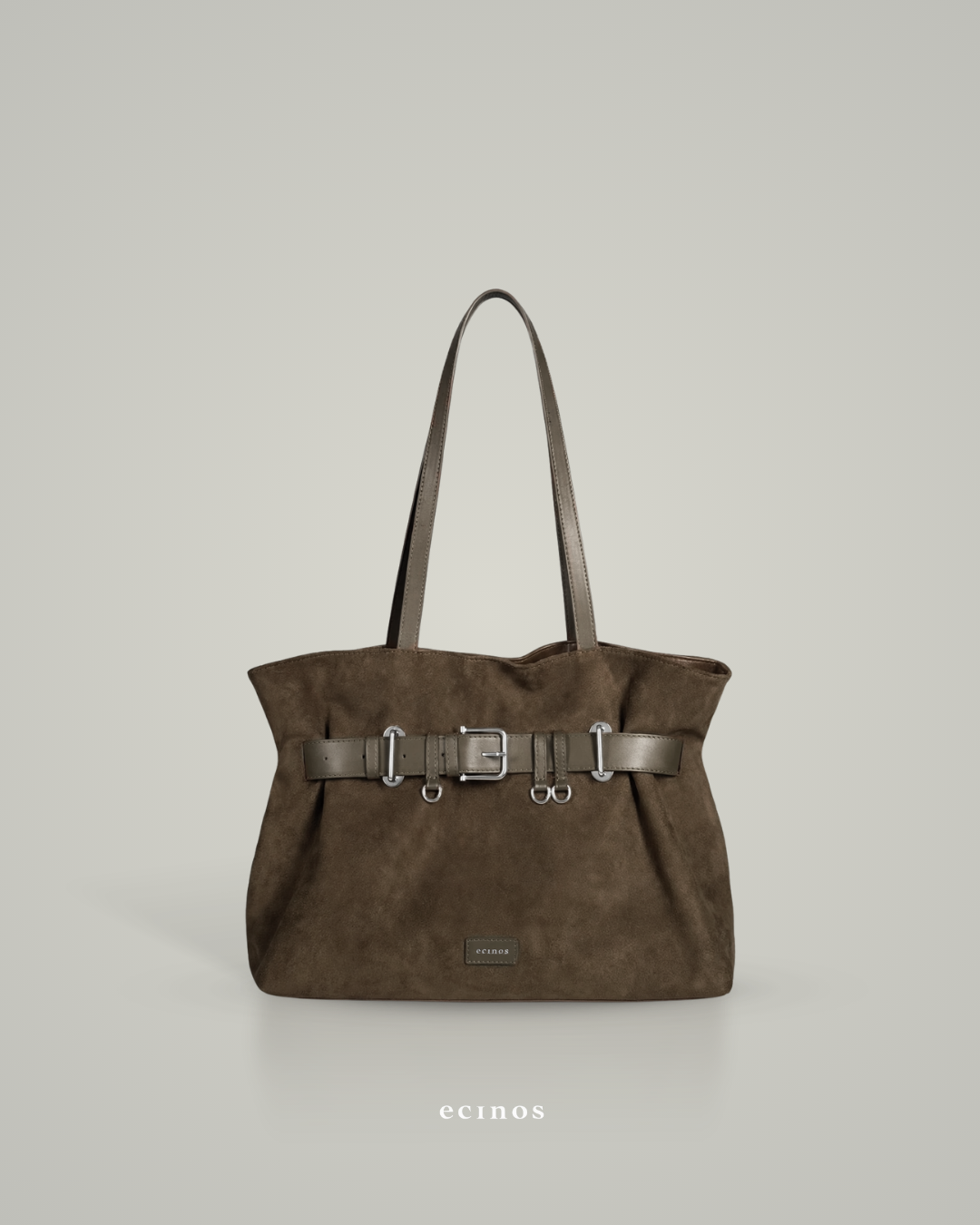 ECINOS Atelier - Dué Buckle Suede Bag