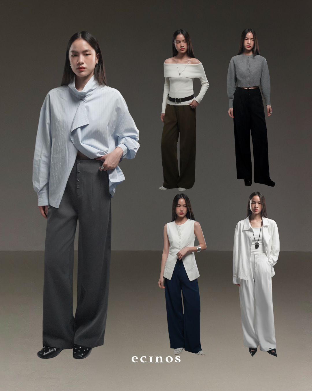 ECINOS - Peggy High-Waisted Pants