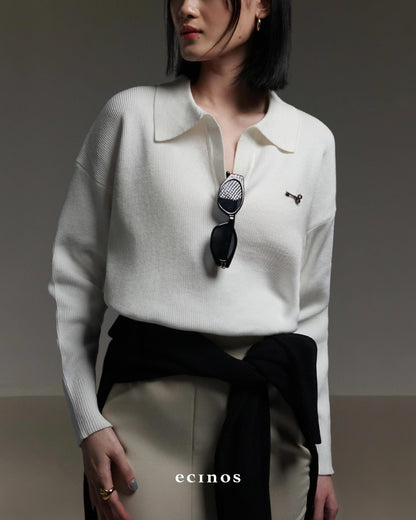 ECINOS - Blair Oversized Polo Sweater