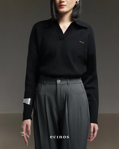 ECINOS - Blair Oversized Polo Sweater