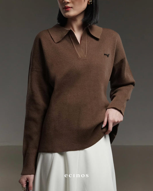 ECINOS - Blair Oversized Polo Sweater