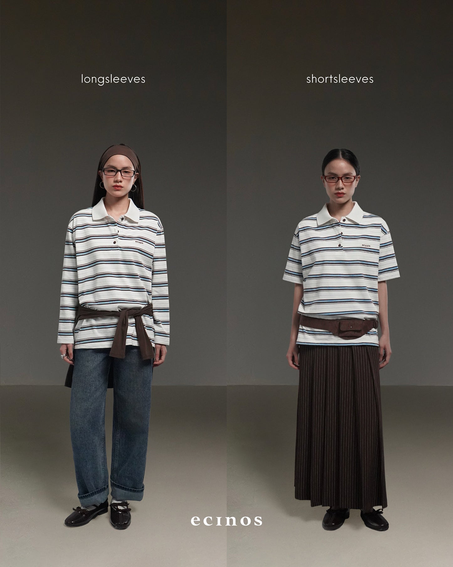 ECINOS - Ivy Striped Cotton Rugby Shirt