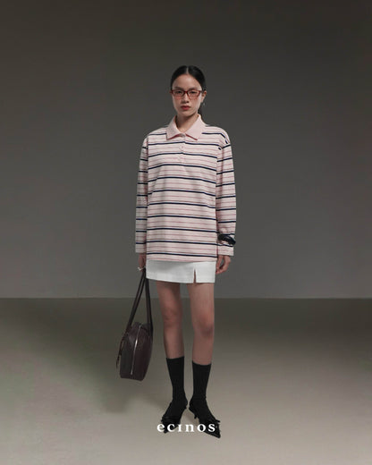 ECINOS - Ivy Striped Cotton Rugby Shirt