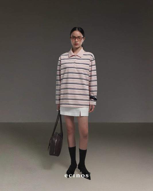 ECINOS - Ivy Striped Cotton Rugby Shirt