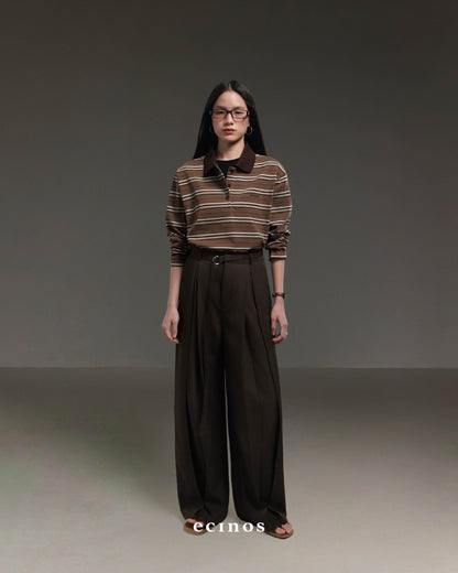 ECINOS - Ivy Striped Cotton Rugby Shirt