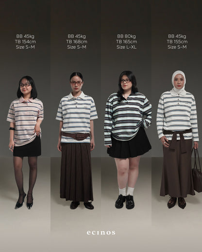 ECINOS - Ivy Striped Cotton Rugby Shirt