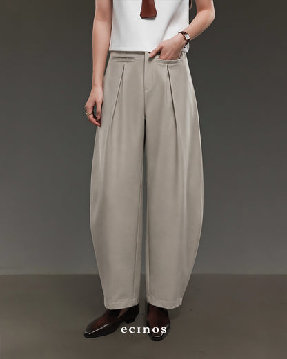 ECINOS - Joan Barrel Cotton Trousers