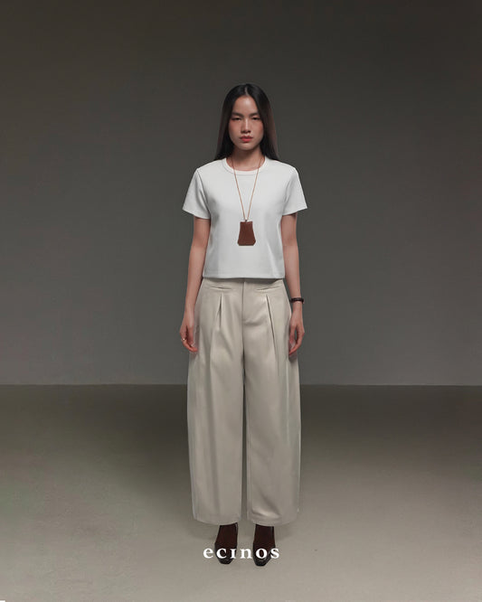 ECINOS - Joan Barrel Cotton Trousers