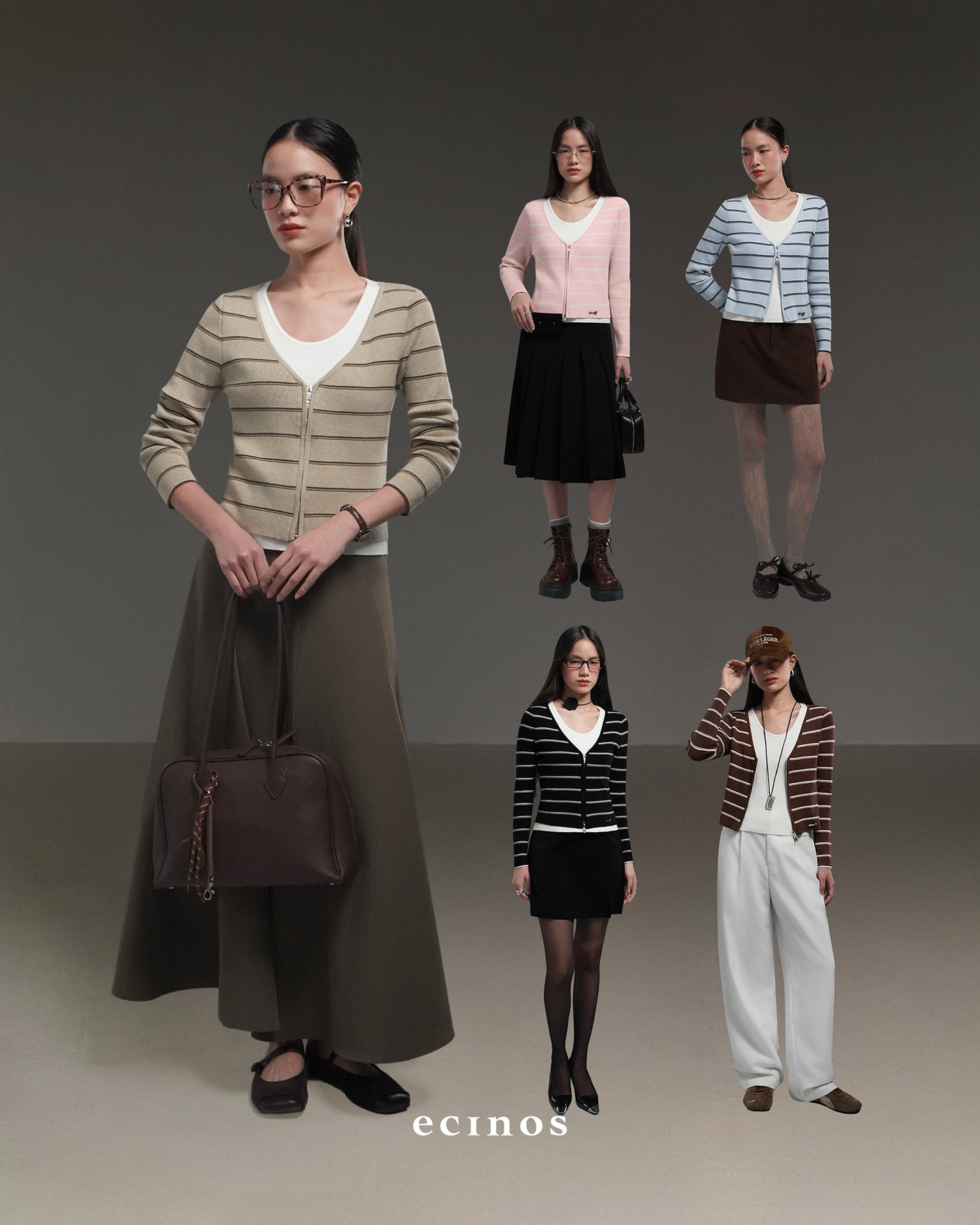 ECINOS - Rosie Layered Double-Zip Cardigan