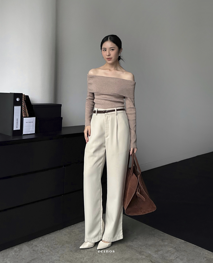 ECINOS - HR Off Shoulder Knit Top