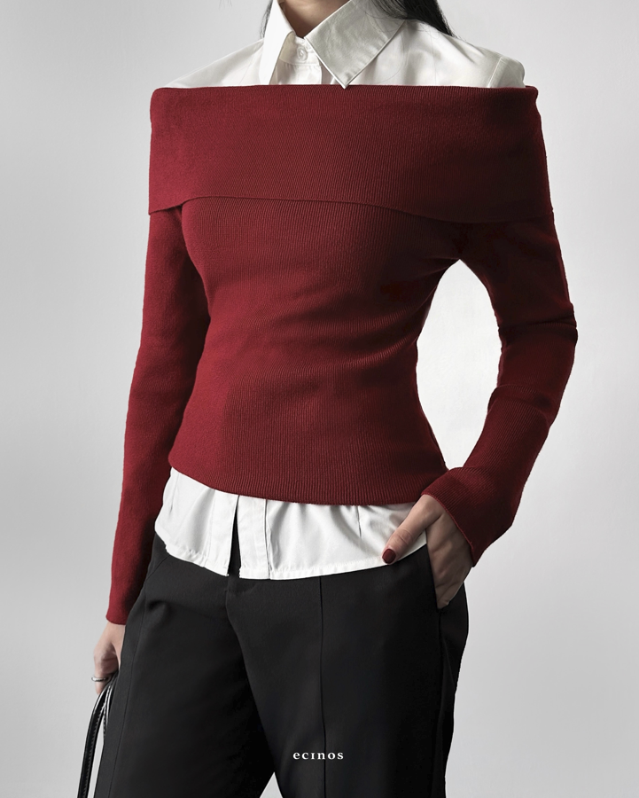 ECINOS - HR Off Shoulder Knit Top