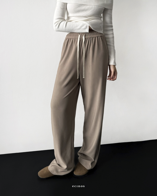 ECINOS - Designer Ribbed Pants