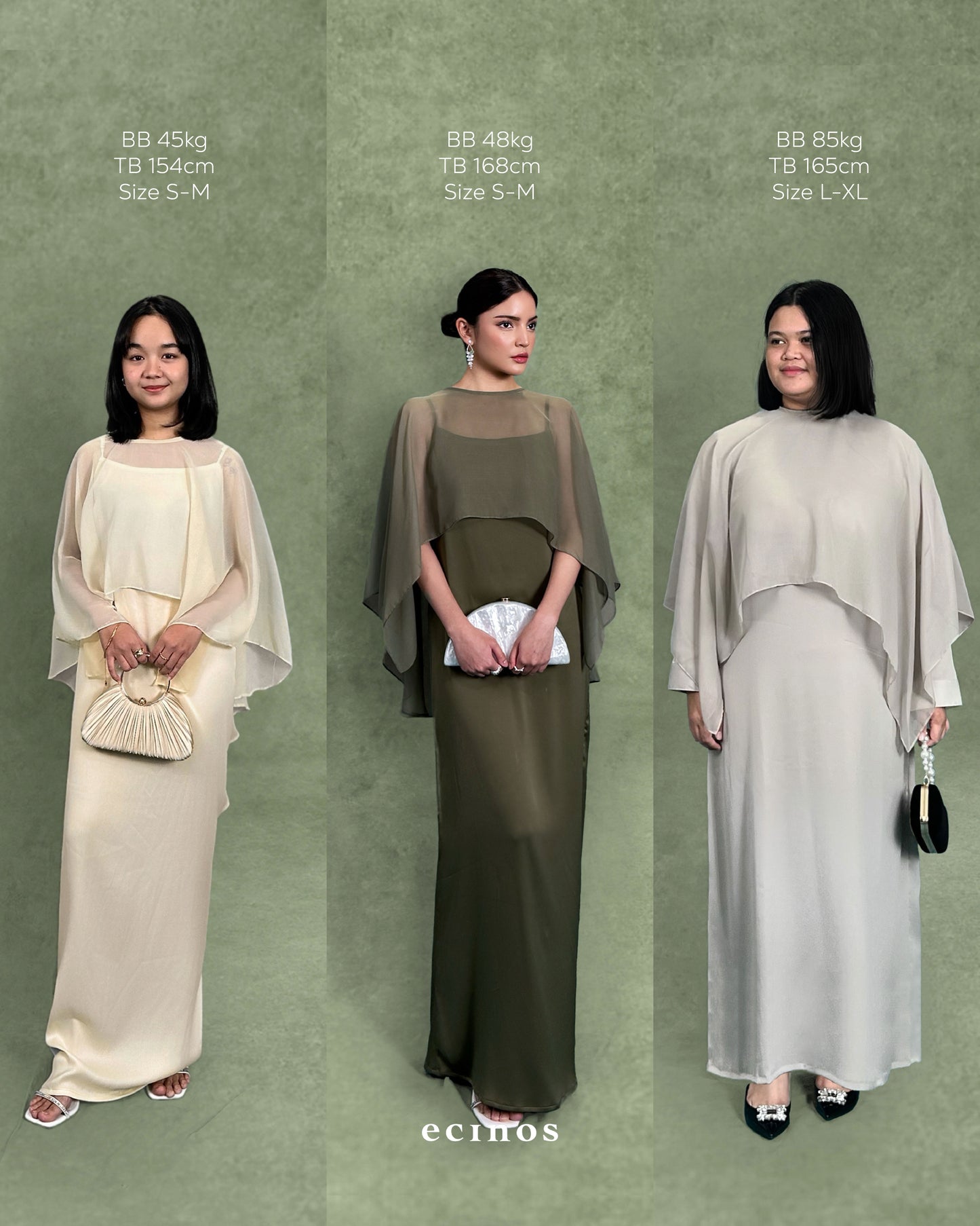 ECINOS - Sateen Tulle Dress Set
