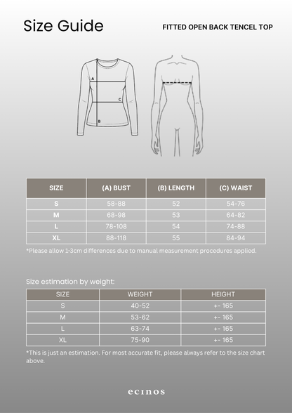 ECINOS - Fitted Open Back Longsleeved Tencel Top
