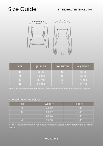 ECINOS - Fitted Halter Tencel Top
