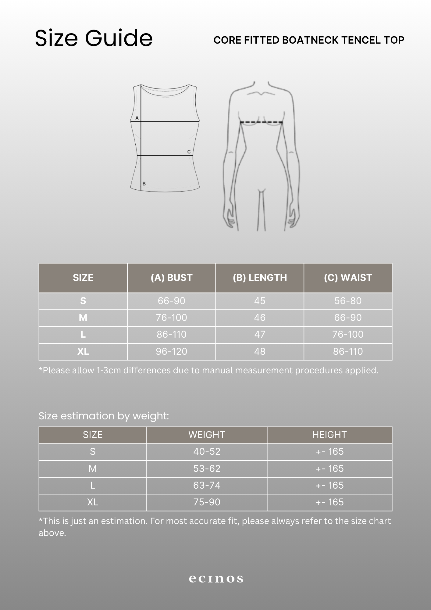 ECINOS - CORE Fitted Boatneck Tencel Top