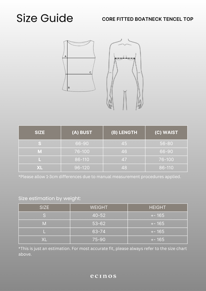 ECINOS - CORE Fitted Boatneck Tencel Top
