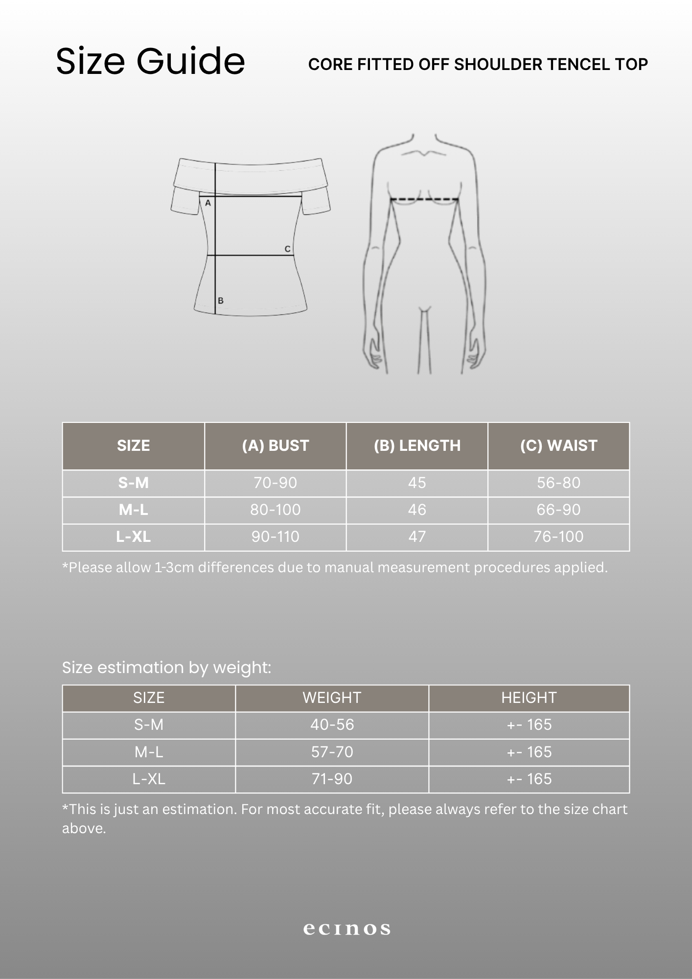ECINOS - CORE Fitted Off Shoulder Tencel Top