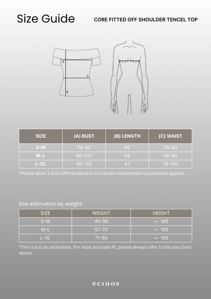 ECINOS - CORE Fitted Off Shoulder Tencel Top