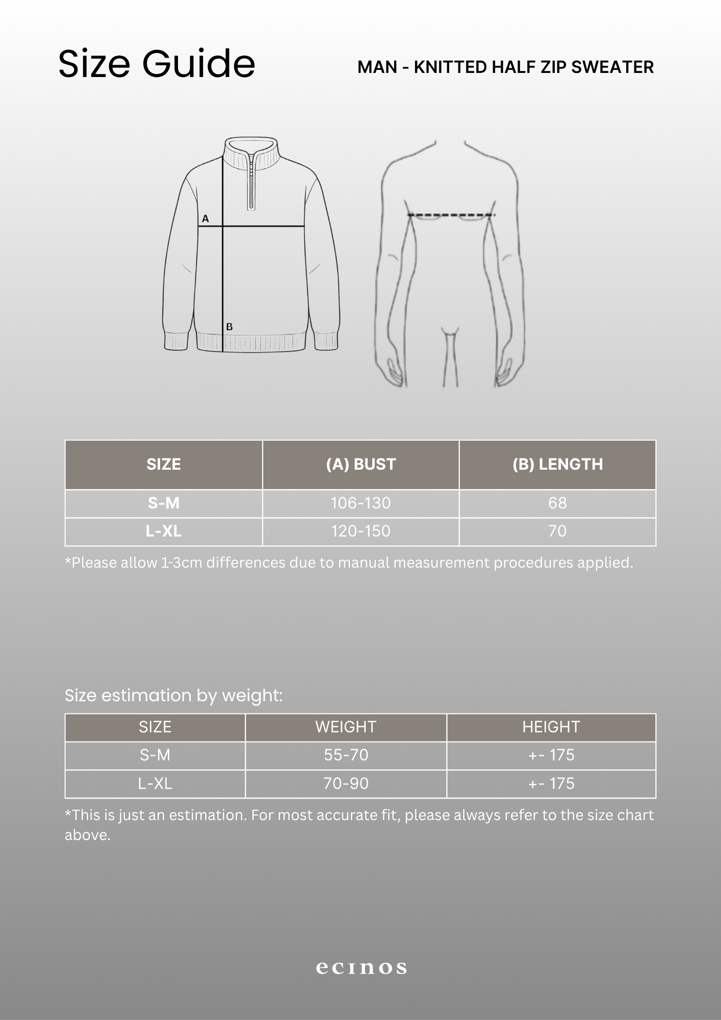 ECINOS Man - Knitted Half Zip Sweater (Man Version)