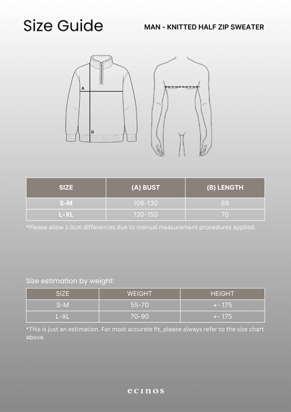 ECINOS Man - Knitted Half Zip Sweater (Man Version)