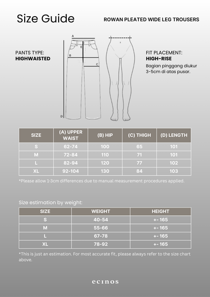 ECINOS - Rowan Pleated Wide Leg Trousers