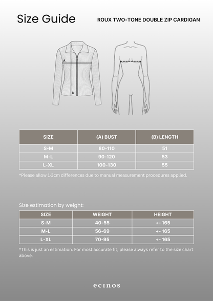 ECINOS - Roux Two-Tone Double Zip Cardigan