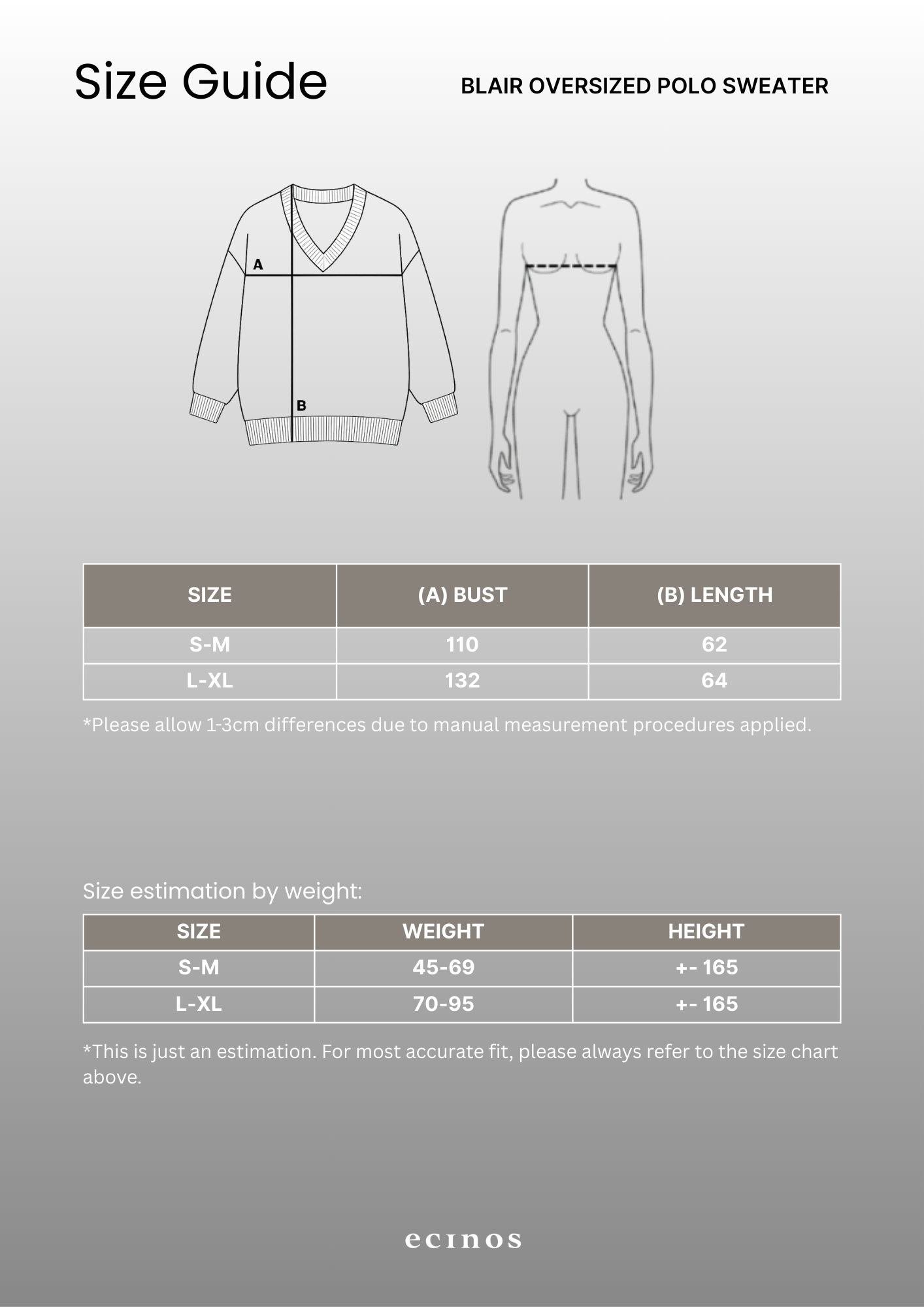 ECINOS - Blair Oversized Polo Sweater